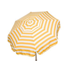Italian 6 Ft Umbrella Acrylic Stripes Yellow And White - Beach Pole