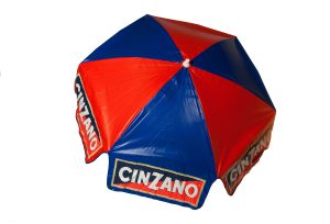 6 Ft Cinzano Vinyl Umbrella - Beach Pole