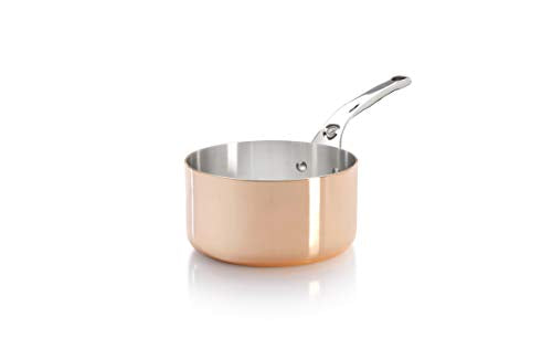 PRIMA MATERA Round Copper Stainless Steel Saucepan 7-Inch