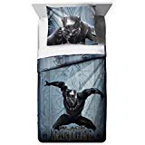 Black Panther 2018 5pc Twin Comforter and Sheet Set Bedding Collection