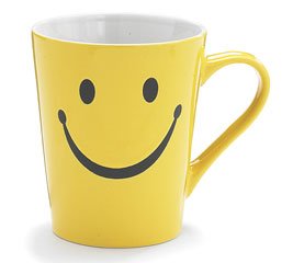1 X Smiley Happy Face 14 oz Stoneware Coffee Mug/Cup