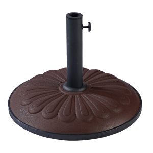 Resin Compound Sunflower Umbrella Base - Chocolate