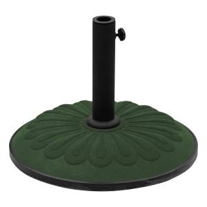 Resin Compound Sunflower Umbrella Base - Dark Green
