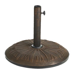Resin Compound Roman Numeral Umbrella Base - Bronze