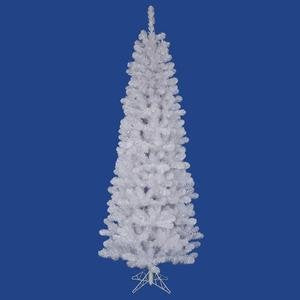 Vickerman White Salem Pencil Tree Pine with 679 Tips, 7.5-Feet by 36-Inch