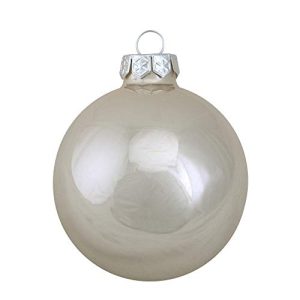 12ct Pearl Polar White Glass Ball Christmas Ornaments 2.75 (70mm)