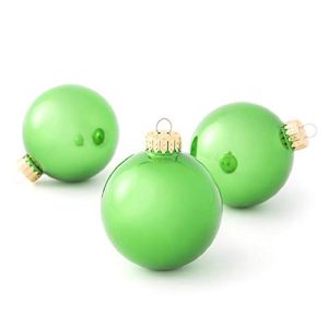 Darice Christmas Bulbs, Shiny Green, 67 mm, 8 Pieces