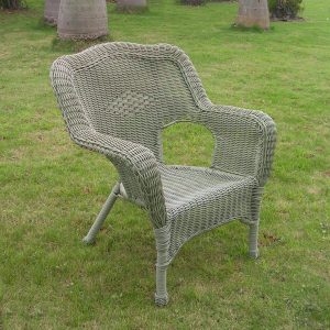 Camelback Resin Wicker Patio Chair - Antique Moss