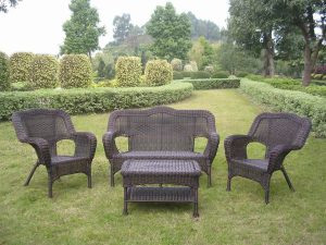 Four Piece Maui Outdoor Seating Group -Antique Pecan