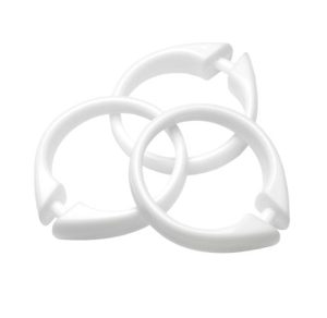 Carnation Home Fashions Snap Plastic Shower Curtain Hooks, White FBAB002PS47Z4