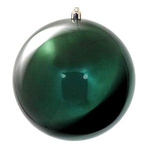 Vickerman 484432-4.75 Midnight Green Shiny Ball Christmas Tree Ornament (4 pack) (N591274DSV)