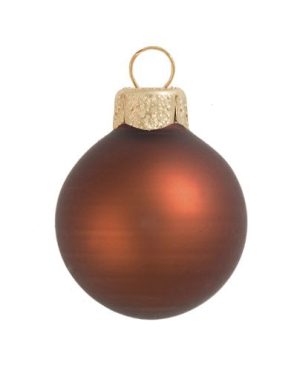 Whitehurst 6ct Matte Chocolate Brown Glass Ball Christmas Ornaments 4 (100mm)