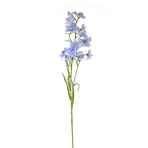 FloristryWarehouse Delphinium Artificial Silk 30 Inches Pack of 3 Stems Pale Blue