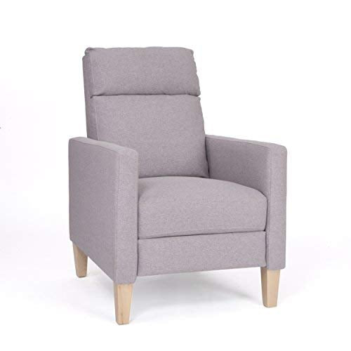 Christopher Knight Home 304835 Isla Recliner, Pebble Grey + Natural