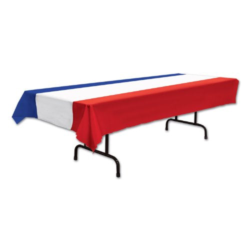 Patriotic Tablecover (red, white, blue) Party Accessory  (1 count) (1/Pkg)