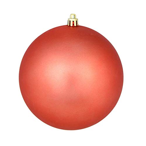 Vickerman 625330-3 Coral Matte Ball Christmas Tree Ornament (12 pack) (N590871DMV)