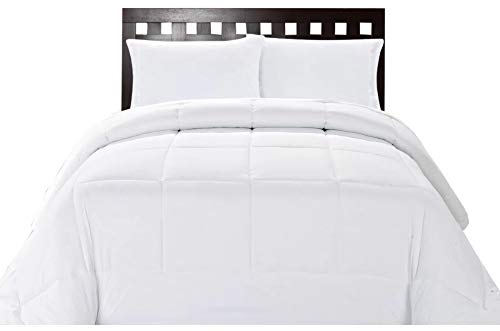 All Season Goose Down Alternative Comforter Luxury Hotel Collection Duvet Insert with Corner Tab,Warm Fluffy,Hypoallergenic,Plush Siliconized Fiberfill,King/CalKing Comforter White By Exotic Bedware