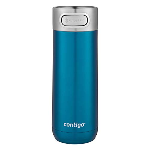 Contigo Luxe AUTOSEAL Vacuum-Insulated Travel Mug | Spill-Proof Coffee Mug with Stainless Steel THERMALOCK Double-Wall Insulation, 16 oz, Biscay Bay