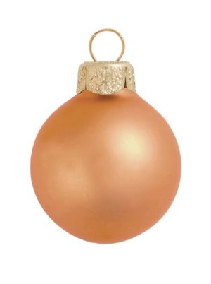 12ct Matte Burnt Orange Glass Ball Christmas Ornaments 2.75 (70mm)