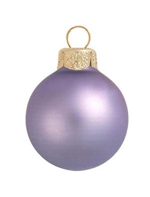 12ct Lavender Purple Matte Glass Christmas Ball Ornaments 2.75 (70mm)