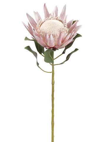Artificial Tropical Flowers King Protea in Pink - 28 Tall