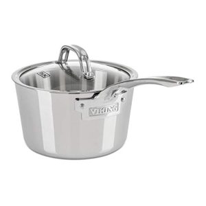 Viking Contemporary 3-Ply Stainless Steel Saucepan with Lid, 2.4 Quart