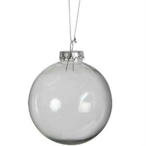 4 Inch Paintable Clear Plastic Christmas Balls (Pack of 4)