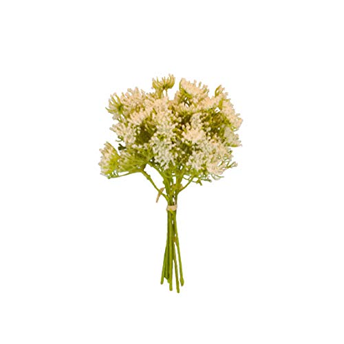 Silk Scapes White Queen Anne's Lace Bouquet - 8 Tall