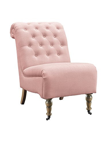 Linon Rolled Back Tufted Chair