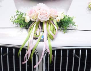 CoronationSun - Car Flower - Wedding Car Accessory Car Roof Simulation Decoration Wedding Car Decoration Flower