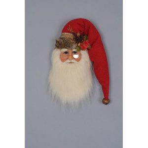 Christmas Woodland Santa Head Wall/Door Hanger