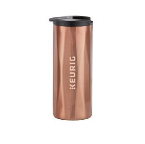 Keurig Faceted Stainless Steel Coffee Travel Mug, Fits Under Any Keurig K-Cup Pod Coffee Maker, 14 oz, Copper