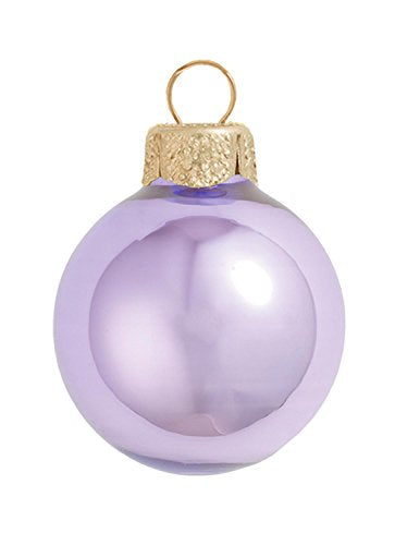28ct Lavender Purple Pearl Glass Christmas Ball Ornaments 2 (50mm)