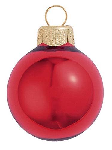 40ct Shiny Red Xmas Glass Ball Christmas Ornaments 1.5 (40mm)