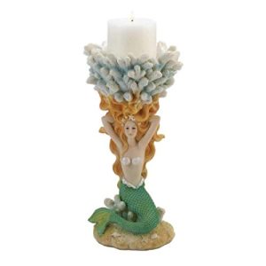 Dragon Crest 10018814 Grand Mermaid Candleholder, White
