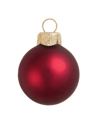 12ct Matte Bordeaux Red Glass Ball Christmas Ornaments 2.75 (70mm)