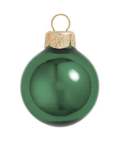 Whitehurst 12ct Shiny Emerald Green Glass Ball Christmas Ornaments 2.75 (70mm)