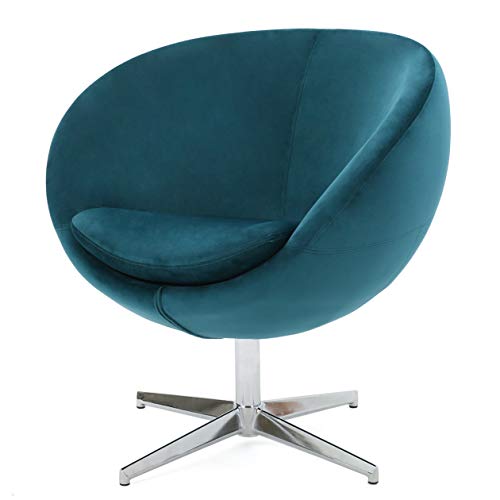 Great Deal Furniture 299533 Sphera Dark Teal Velvet Modern Chair,