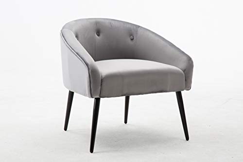 Living Room Accent Chair Upholstered Velvet Modern Furniture, Grey