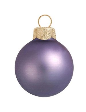 40ct Matte Lilac Purple Glass Ball Christmas Ornaments 1.25 (30mm)