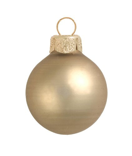 Whitehurst 40ct Matte Gold Glass Ball Christmas Ornaments 1.25 (30mm)