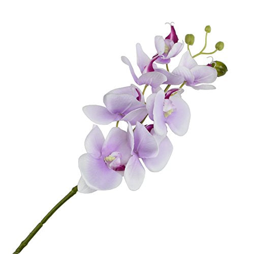 Wrisky Artificial Butterfly Orchid Silk Flower Home Wedding Decor Phalaenopsis Bouquet (Light Purple)