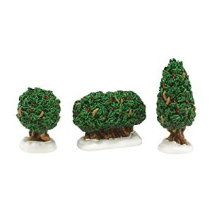 Department 56 Accessories for Villages Holly Shrubs Accessory Figurine
