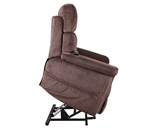 Serta Horizon 652 Big Man Perfect Comfort 3 Position Lift Chair Power Recliner 500 lb Capacity - Easy Care Virtuoso Java Faux Leather with in-Home Delivery and Setup