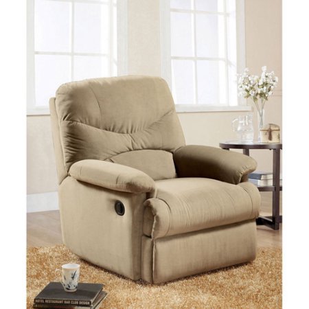 Eshion Wall Hugger Microfiber Recliner Adjustable Chair for Living Room, Multiple Colors (Beige)