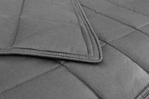 AckBrands 48 x 78 - 15 Lb Weighted Blanket - Slate Gray - Premium Cotton with Glass Beads - Double Stitched Edges - Veteran Owned