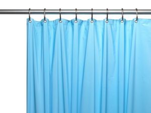 Carnation Home Fashions 3-Gauge Vinyl Shower Curtain Liner with Metal Grommets, Light Blue FBAB000MKLVTC