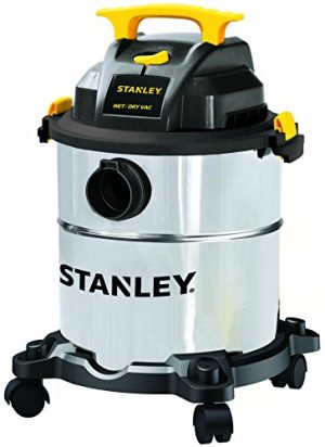 STANLEY Wet Dry Vacuum SL18116, 6 Gallon 4HP Stainless Steel Tank,Shop Vacuum for Garage, Carpet Cleaning, Shop Workshop Jobsite Clean with Vacuum Attachments