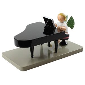 Wendt & Kuhn Blonde Hand Painted Grunhainichen Blonde Angel Grand Piano Figurine Closed
