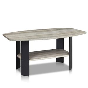 Furinno 11179Gyw/Bk Simple Design Coffee Table, Oak Grey/Black